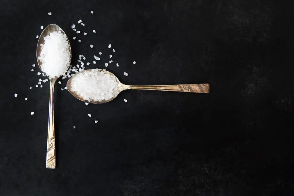 salt from spoon